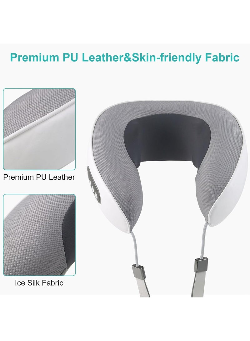 Wireless Neck Massager with Heat – Electric Shiatsu Pillow for Pain Relief – 3D Deep Tissue Massage Node – Rechargeable & Portable for Home & Travel - Image 3
