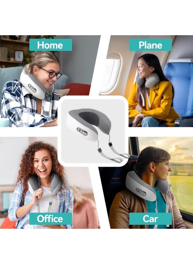 Wireless Neck Massager with Heat – Electric Shiatsu Pillow for Pain Relief – 3D Deep Tissue Massage Node – Rechargeable & Portable for Home & Travel - Image 5