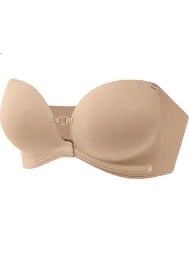 Luckmeey Adjustable Front Closure Strapless Invisible Anti-Slip Bandeau Bra For Small Busts - Image 1