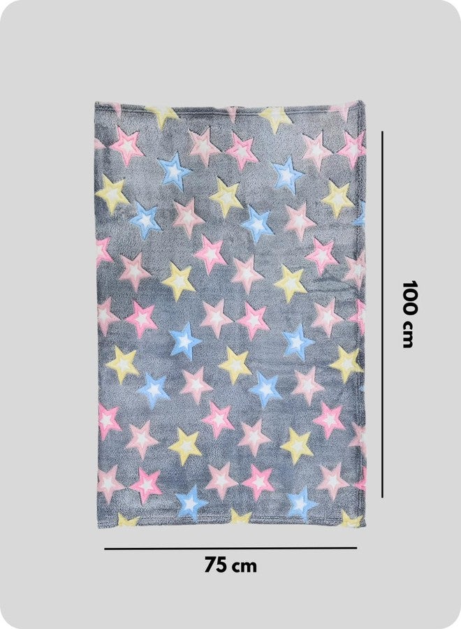 First Kick بطانيات الأطفال حديثي الولادة من فيرست كيك، بطانية مطبوعة لسرير الأطفال حديثي الولادة للأولاد والبنات، الطول 100 سم × العرض 75 سم، عبوة من قطعتين. - Image 5