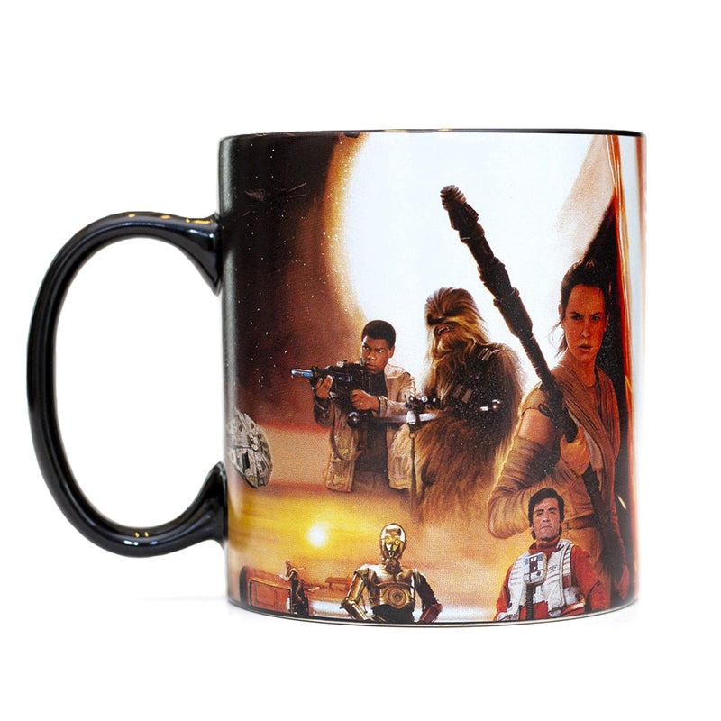Star Wars: The Force Awakens Wrap-Around Scene 20 Oz Ceramic Mug - Colorful Images From Episode VII - Features Rey, Finn, Kylo Ren, Chewbacca, C3PO & More - Image 4
