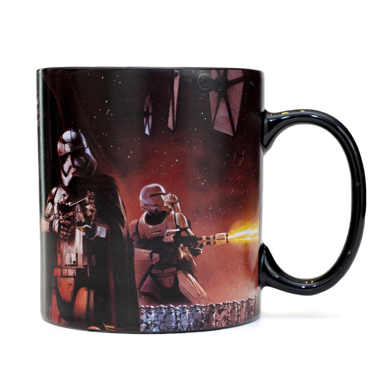 Star Wars: The Force Awakens Wrap-Around Scene 20 Oz Ceramic Mug - Colorful Images From Episode VII - Features Rey, Finn, Kylo Ren, Chewbacca, C3PO & More - Image 1