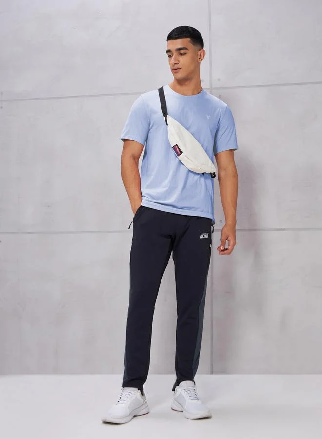 Technosport Technosport Men Solid Slim Fit Crew Neck T-Shirt