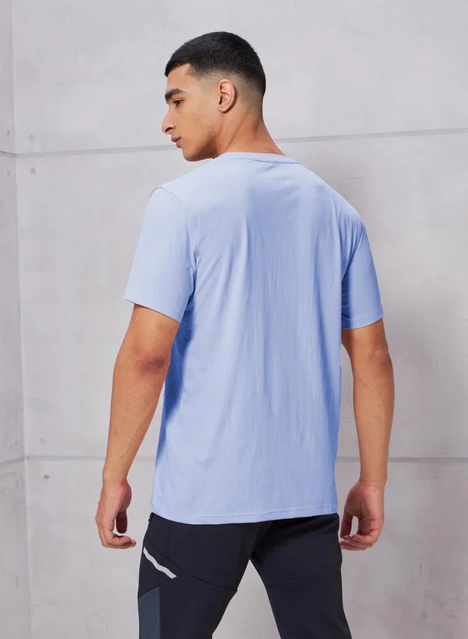 Technosport Technosport Men Solid Slim Fit Crew Neck T-Shirt