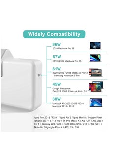 Anmi MacBook Pro Charger for MacBook Air Charger 96W USB C Laptop Charger for ipad Pro Computer All USB-C Devices, Included Type C Cable  - Image 2