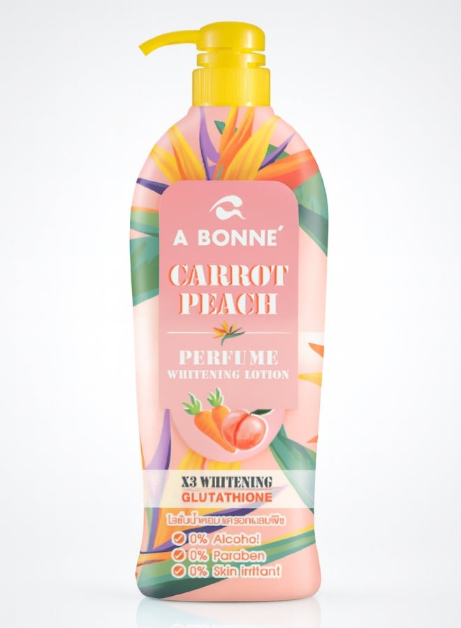 A Bonne' Perfume Whitening Lotion Carrot Peach 500 ML Skin Brightening Moisturizing Body Lotion Whitening Cream for Smooth Soft Skin - Image 1