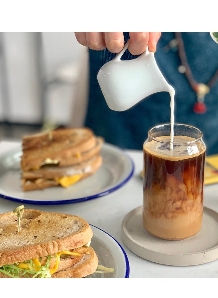 16oz Coffee Cup Water Glasses 1Pack Coffee Cups with Lids and Straw - Image 2