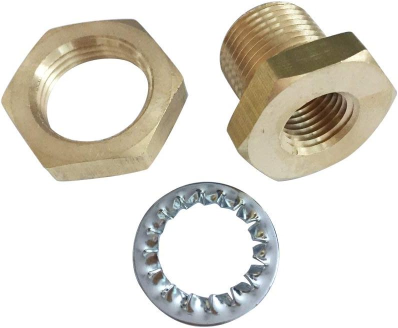 Legines Brass Bulkhead Pipe Fitting,1/8" NPT Female Bulkhead Coupling Tank Fitting, 0.96" Length (Pack of 2) - Image 3