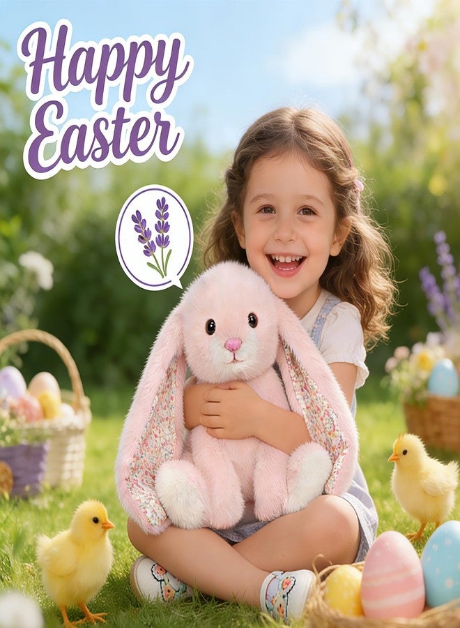 Easfan Microwavable & Weighted Stuffed Animals Cute Pink Bunny Plushie for Warmth-Comfort Cute Soft Plush Toys for Adults & Kids Easter Gifts,12inch - Image 5