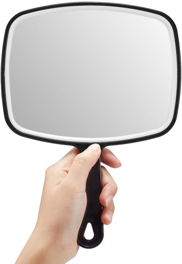 OMIRO Hand Mirror Black Hand Mirror with HandleMedium