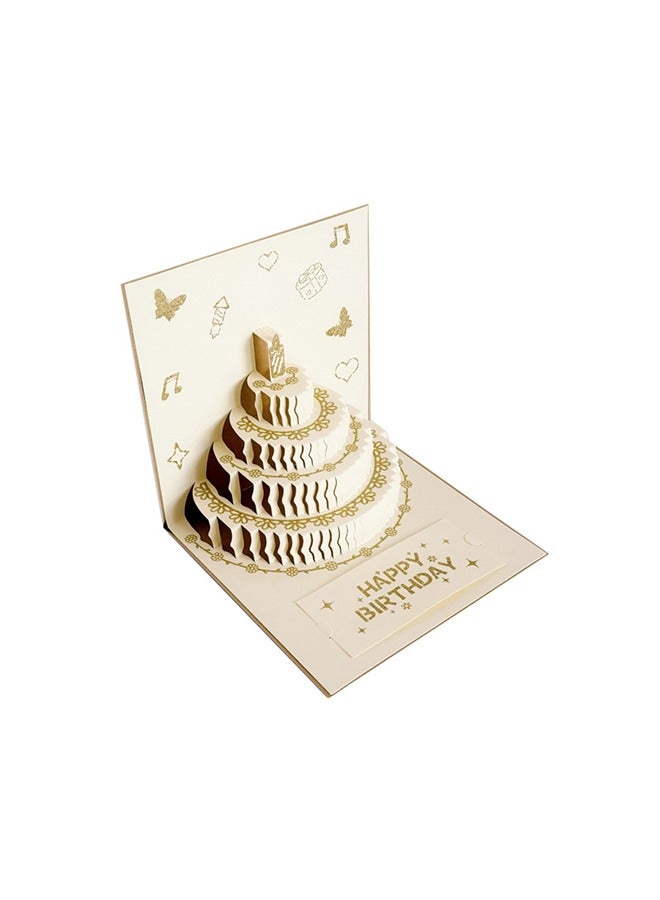 يتوهم أنيق تصميم 3D بطاقة المنبثقة ، بطاقة المعايدة لعيد ميلاد ، بطاقة هدايا Cardstock قوية وصلبة أفضل لعيد ميلاد والتخرج والذكرى السنوية - Image 1