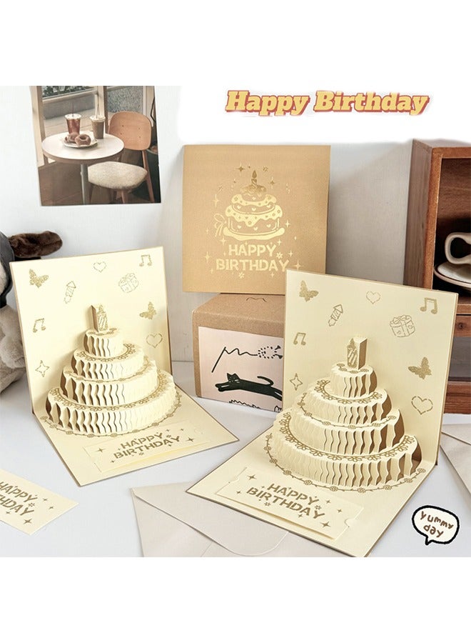 يتوهم أنيق تصميم 3D بطاقة المنبثقة ، بطاقة المعايدة لعيد ميلاد ، بطاقة هدايا Cardstock قوية وصلبة أفضل لعيد ميلاد والتخرج والذكرى السنوية - Image 3