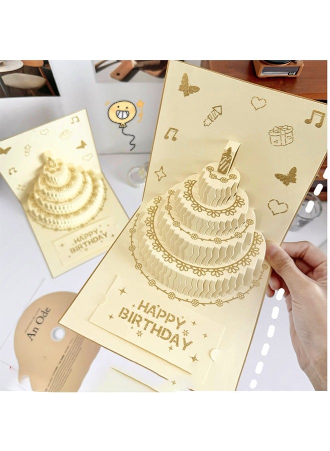 يتوهم أنيق تصميم 3D بطاقة المنبثقة ، بطاقة المعايدة لعيد ميلاد ، بطاقة هدايا Cardstock قوية وصلبة أفضل لعيد ميلاد والتخرج والذكرى السنوية - Image 4
