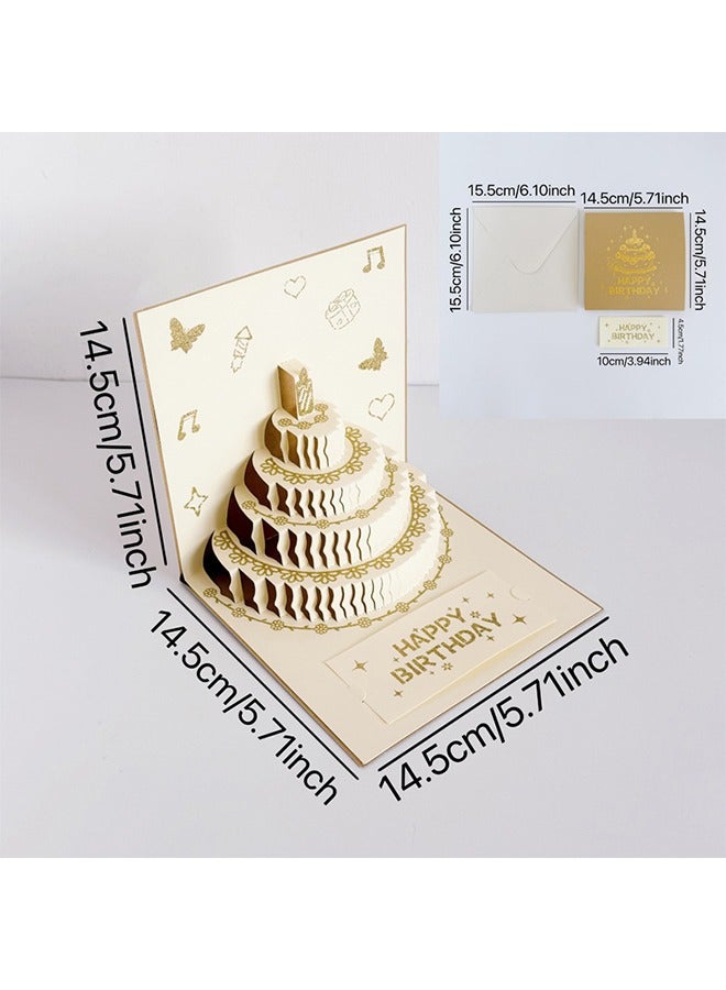 يتوهم أنيق تصميم 3D بطاقة المنبثقة ، بطاقة المعايدة لعيد ميلاد ، بطاقة هدايا Cardstock قوية وصلبة أفضل لعيد ميلاد والتخرج والذكرى السنوية - Image 5