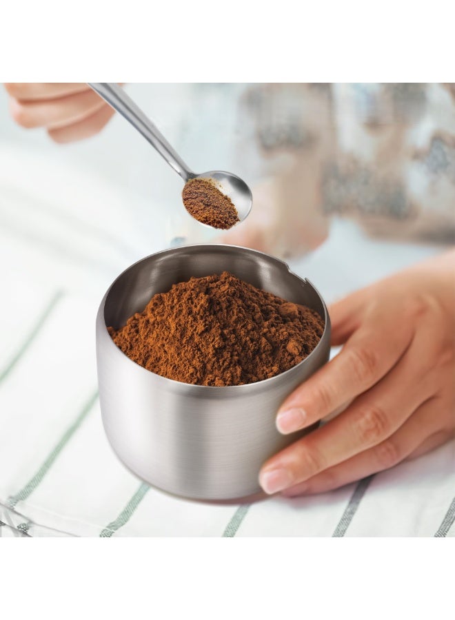 10oz Stainless Steel Sugar Bowl with Glass Lid and Spoon, Silver, for Coffee Bar & Kitchen Storage - Image 5