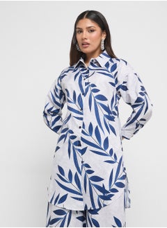 Khizana Printed Longline Top & Pant Set  - Image 3