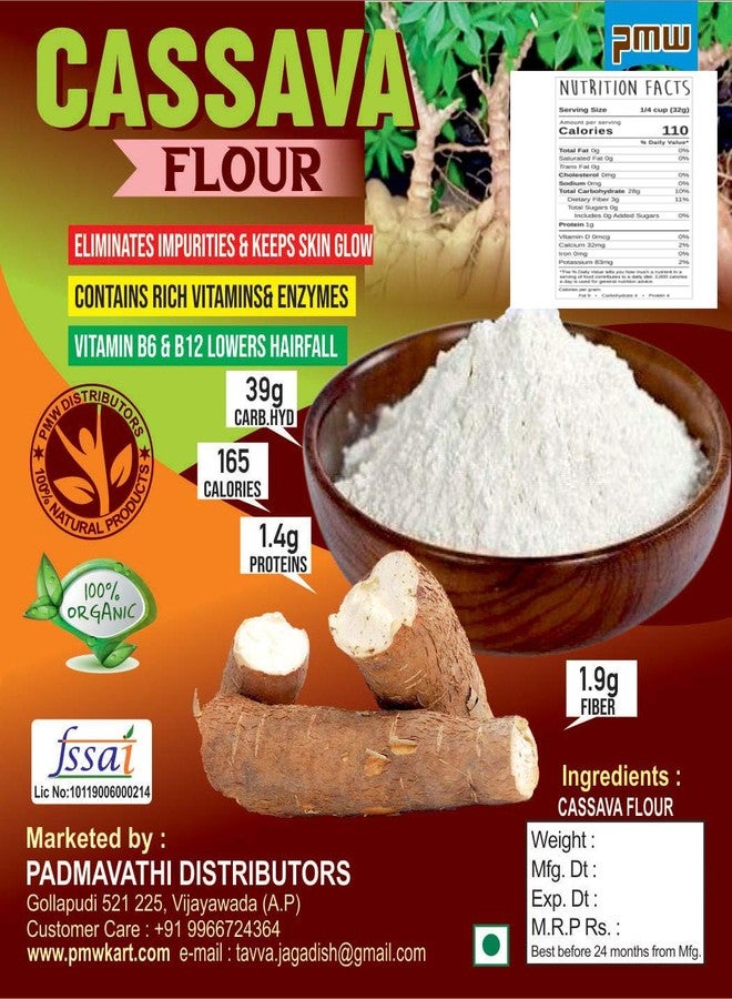 Pmw - Natural & Organic Cassava Flour - 500 Grams - Image 1