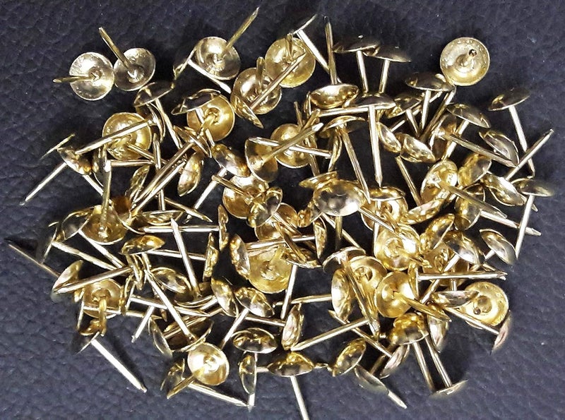 Tia Tia Golden Pully NailsScrews Push Nails Sofa Nails 12mm Dia Length 14mm Approx100 Pcs Premium Golden  - Image 1