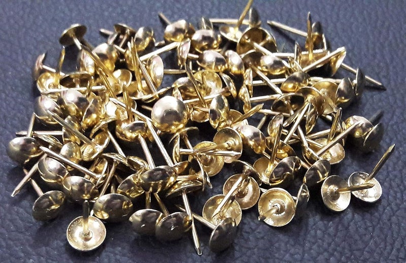 Tia Tia Golden Pully NailsScrews Push Nails Sofa Nails 12mm Dia Length 14mm Approx100 Pcs Premium Golden  - Image 2