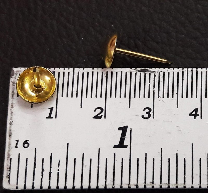 Tia Tia Golden Pully NailsScrews Push Nails Sofa Nails 12mm Dia Length 14mm Approx100 Pcs Premium Golden  - Image 4