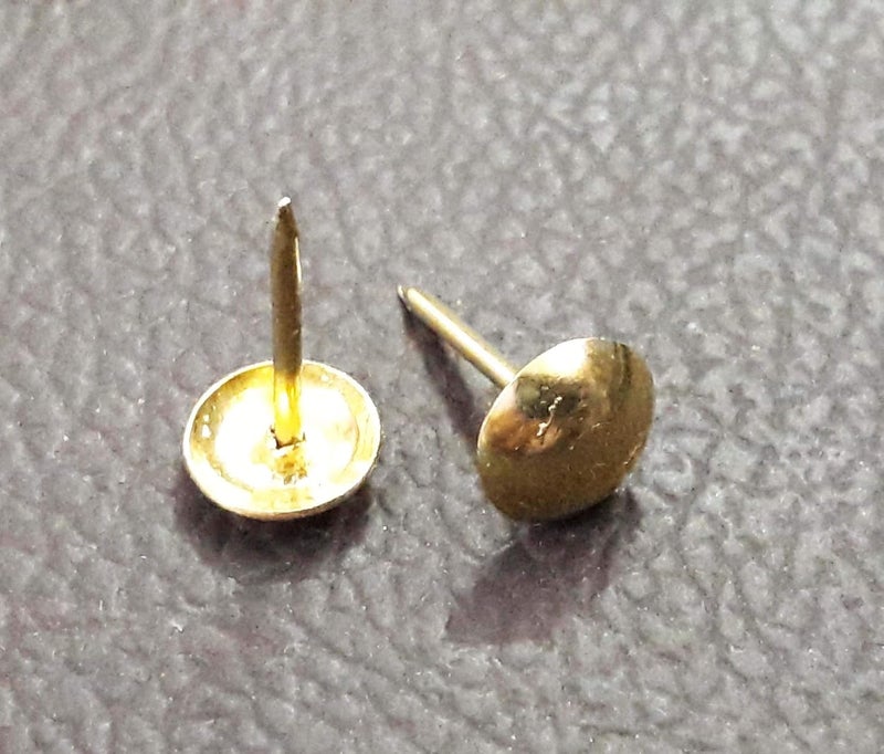 Tia Tia Golden Pully NailsScrews Push Nails Sofa Nails 12mm Dia Length 14mm Approx100 Pcs Premium Golden  - Image 3