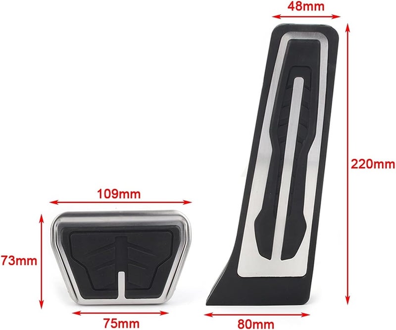 QASULER No Drill AT Pad Fuel Brake Pedal Cover for BMW - Image 3