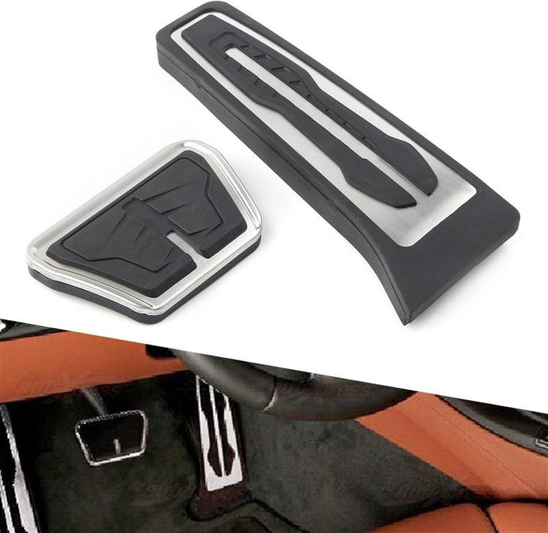 QASULER No Drill AT Pad Fuel Brake Pedal Cover for BMW - Image 1