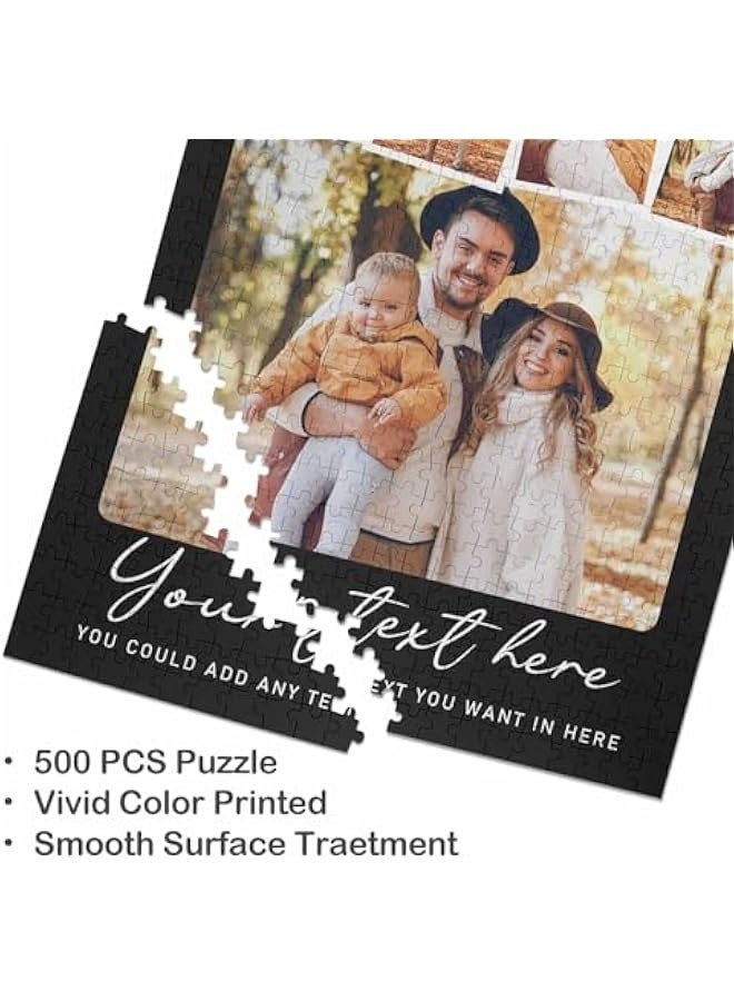 Puzzles for Kids, 300 500 1000 Pieces Personalized Jigsaw Puzzle from Picture, Wooden Jigsaw Puzzle for Family, Custom Your Own Puzzle from Photos for Dad Mom Grandma - Image 3