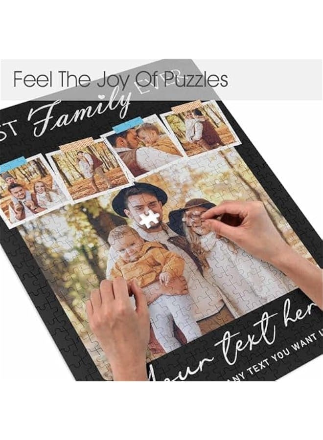 Puzzles for Kids, 300 500 1000 Pieces Personalized Jigsaw Puzzle from Picture, Wooden Jigsaw Puzzle for Family, Custom Your Own Puzzle from Photos for Dad Mom Grandma - Image 2