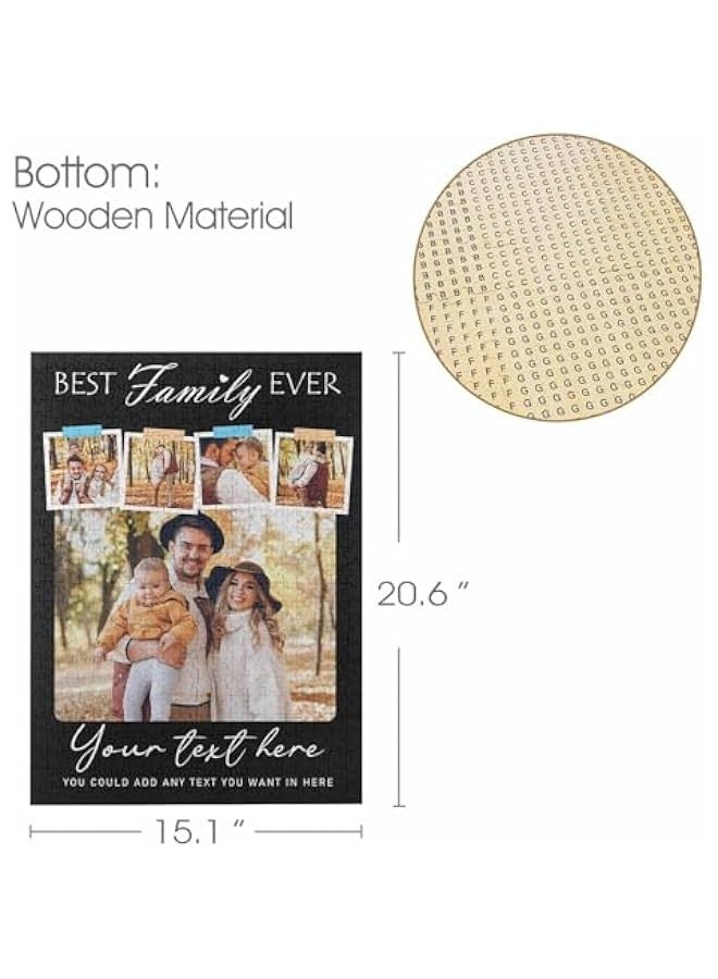 Puzzles for Kids, 300 500 1000 Pieces Personalized Jigsaw Puzzle from Picture, Wooden Jigsaw Puzzle for Family, Custom Your Own Puzzle from Photos for Dad Mom Grandma - Image 5