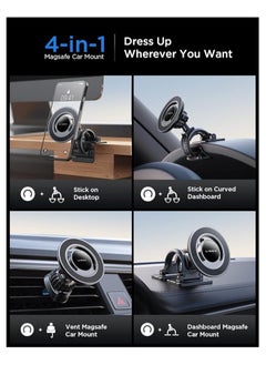 Lisen Lisen 2 in 1 MagSafe Car Mount for iPhone and Android phone Dashboard & Air Vent Base  - Image 2