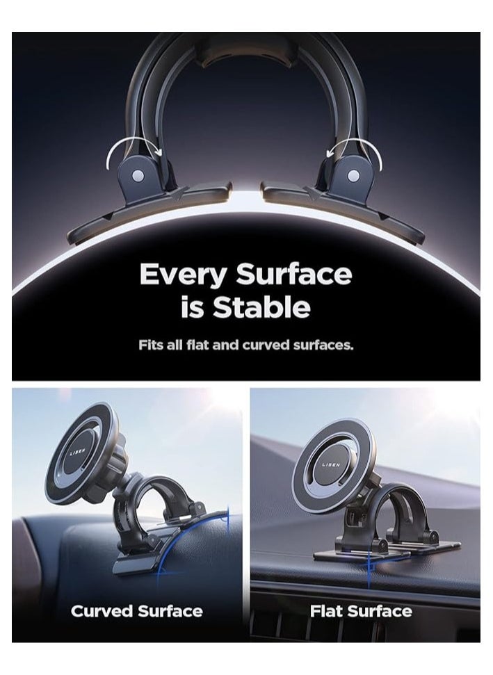 Lisen - Lisen 2 in 1 MagSafe Car Mount for iPhone and Android phone Dashboard & Air Vent Base - Image 1