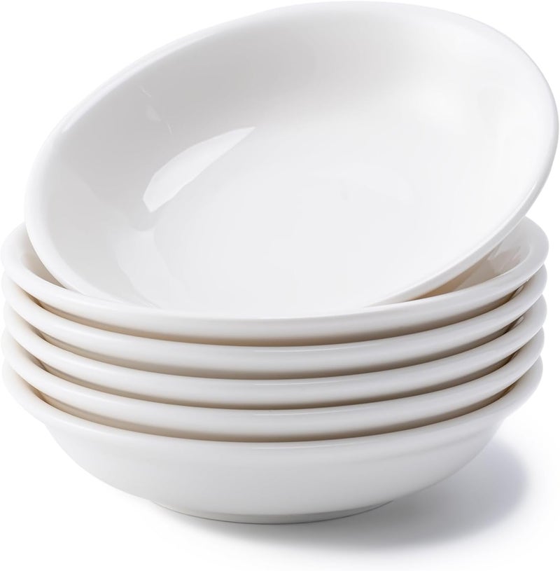 Eisinly 6 Pack Dip Bowls, 3 OZ Ceramic Soy Sauce Dish, White Dipping Sauce Bowls Small Dishes Serving for Tomato Sauce, Soy, BBQ Party Supplies - Image 1