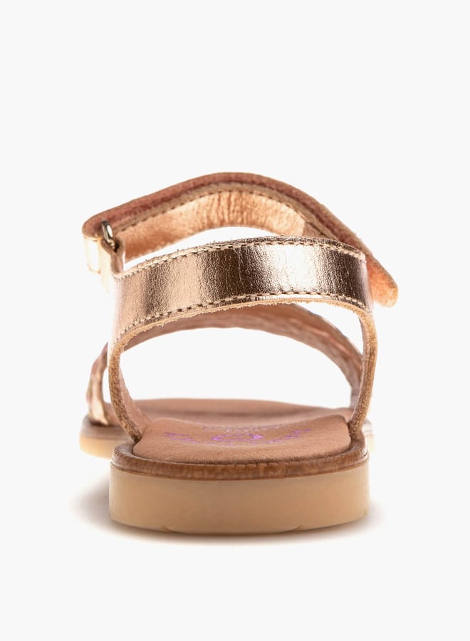 Pablosky Girls Strap Sandals With Hook And Loop Closure  - Image 3