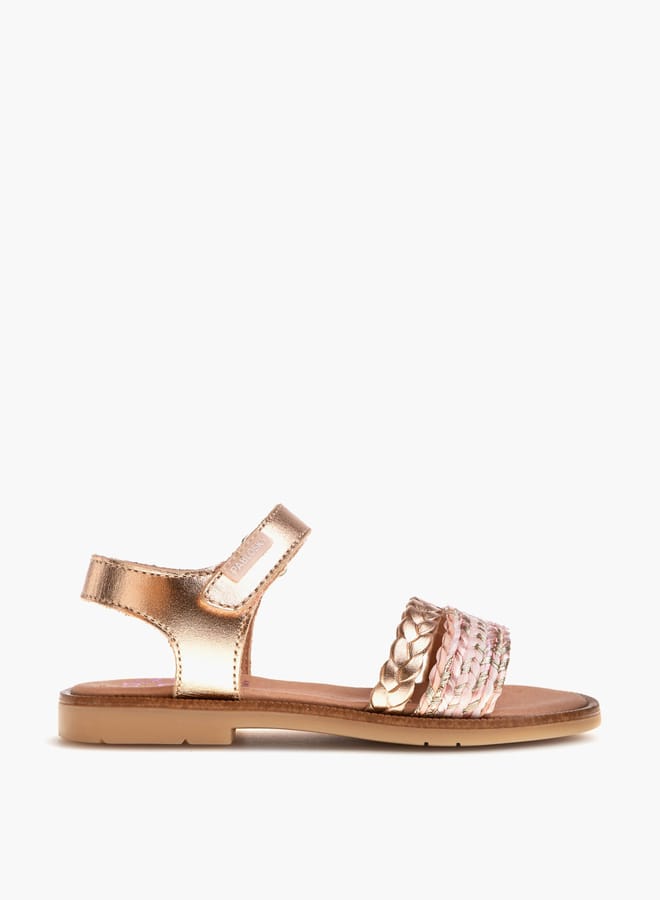 Pablosky Girls Strap Sandals With Hook And Loop Closure  - Image 1