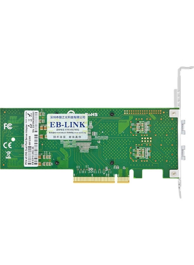 Eb-Link Bcm57810S Chip, Pci-E X8 10 Gigabit Dual-Port Fiber Optic Network Card, 10G Server, Sfp+ Interface Network Adapter - Image 3