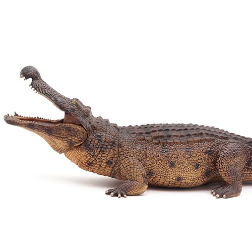 Gemini&Genius Giant Crocodile Toy, Large 15" Length Realistic Alligator Action Figure, Wildlife World Aligator with Moveable Jaw Toy Gift, Display and Collectible Model for Kids or Animal Collector - Image 2