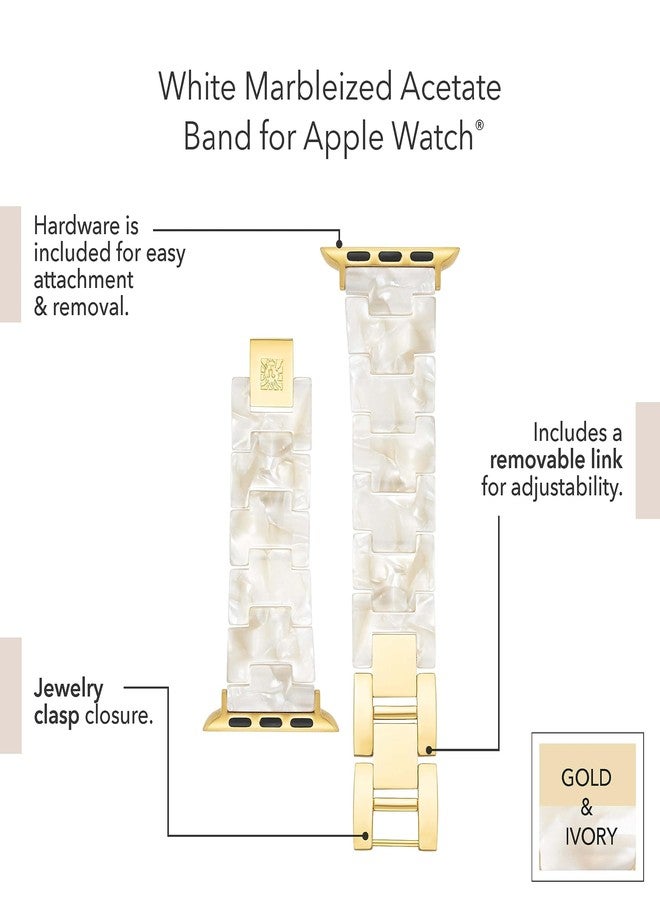 Anne Klein Women's Acetate Fashion Band for Apple Watch Secure, Adjustable, Apple Watch Band Replacement, Fits Most Wrists - Image 3