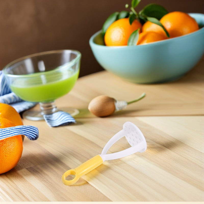 🍳 أداة هراسة بطاطس يدوية مصفاة للطعام مكونة من 10 قطع بلون أصفر من مادة البولي بوربيلين للاستخدام في المطبخ - Image 3