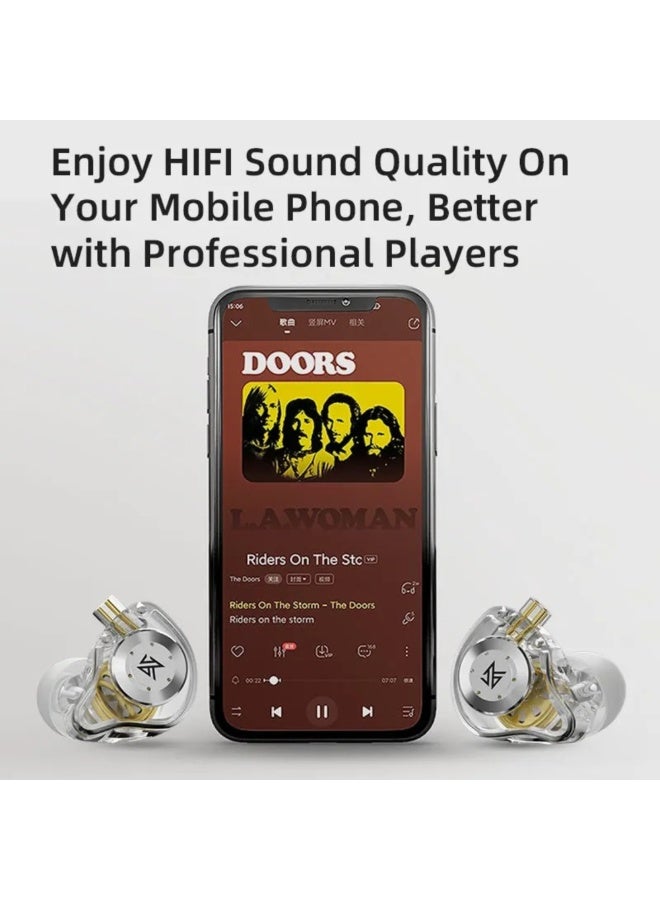 KZ EDX Pro Wired In-Ear Earphones with Microphone | Dynamic Driver | Hi-Fi Sound | Detachable Cable with Mic - Image 3