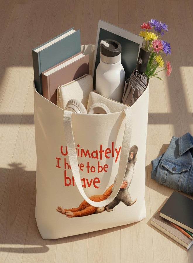 Repnalm Monkey Tote Bag for Women Ultimately I Have to Be Brave Merchandise Totebags - Image 3