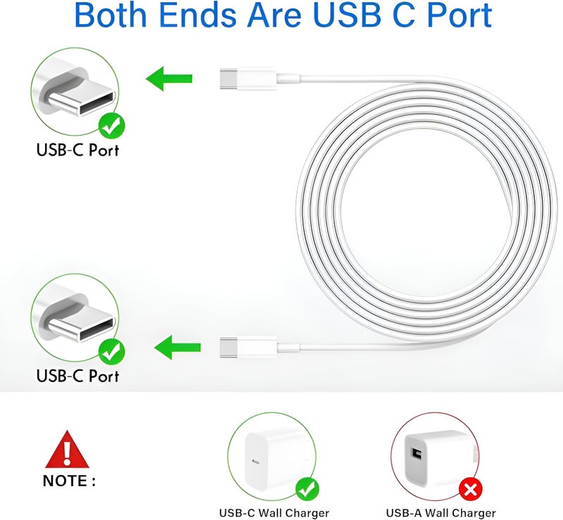 mifaso Google Original Type C To Type C Mobile Data Charging Cable For Pixel 10/10 Pro/9A/9 Pro Xl/8 Pro/8/8A/7 Pro/7/7A/Chromebook Laptop/Buds & Other USB C Device Support For Nothing 3A Pro | 30 W, White - Image 3