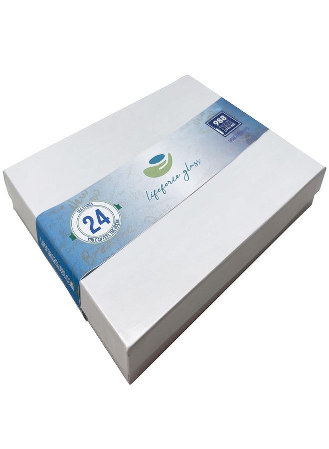 لايف فورس جلاس أحجار بحرية زجاجية من لايف فورس، زجاج بحري صناعي مصنفر، مجموعة من 24 كلمة مفردة تحفيزية وملهمة ومشجعة. - Image 4