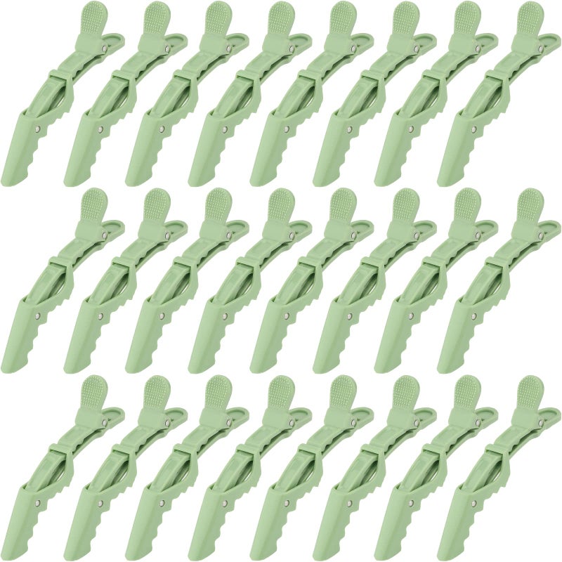 Ondder 24 Pack Alligator Hair Styling Clips - Large Green Hair Clips for Styling, Sectioning, Professional Salon Use - Image 1