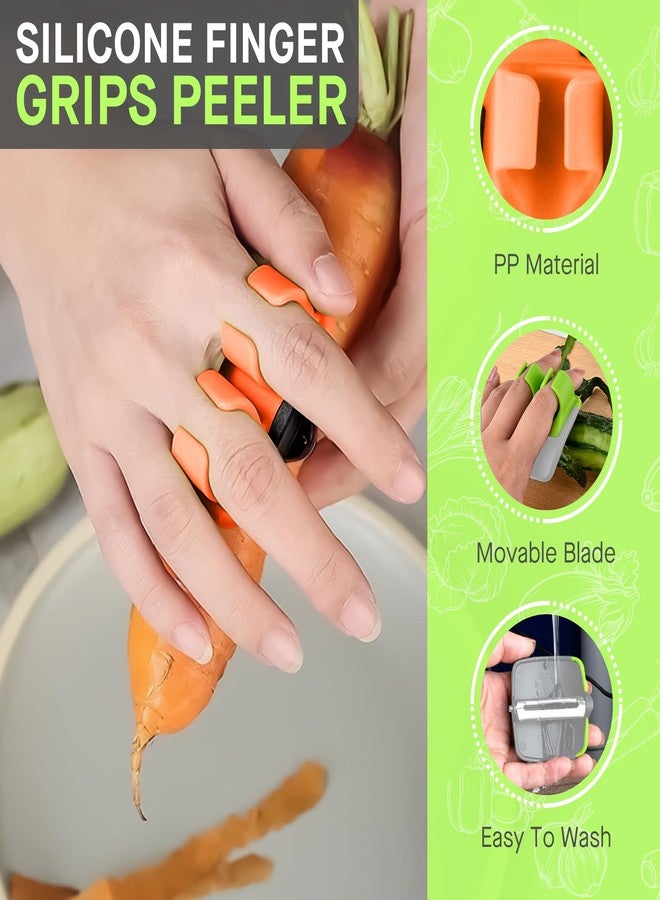 Nomadic Outpost Fingers Grip Palm Peeler for Fruit & Vegetable, Comfortable Silicone Finger Grips Peeling Tool for Potato, Carrot, Cucumber, Apple, Veggie & Pumpkin, Kitchen & Dinning Gadgets For Home - Image 3