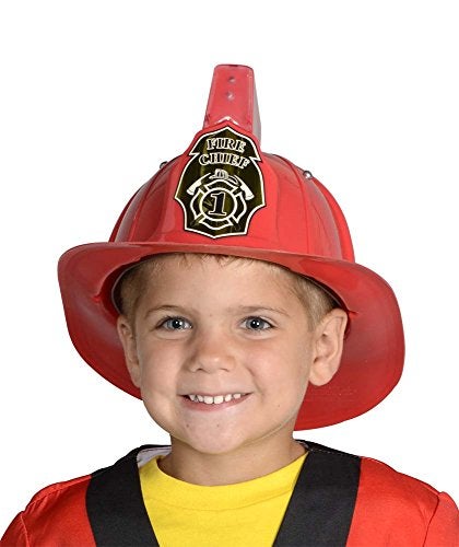 Aeromax Jr. Fire Fighter Red Helmet w/Lights & Siren Costume Hat Child - Image 2