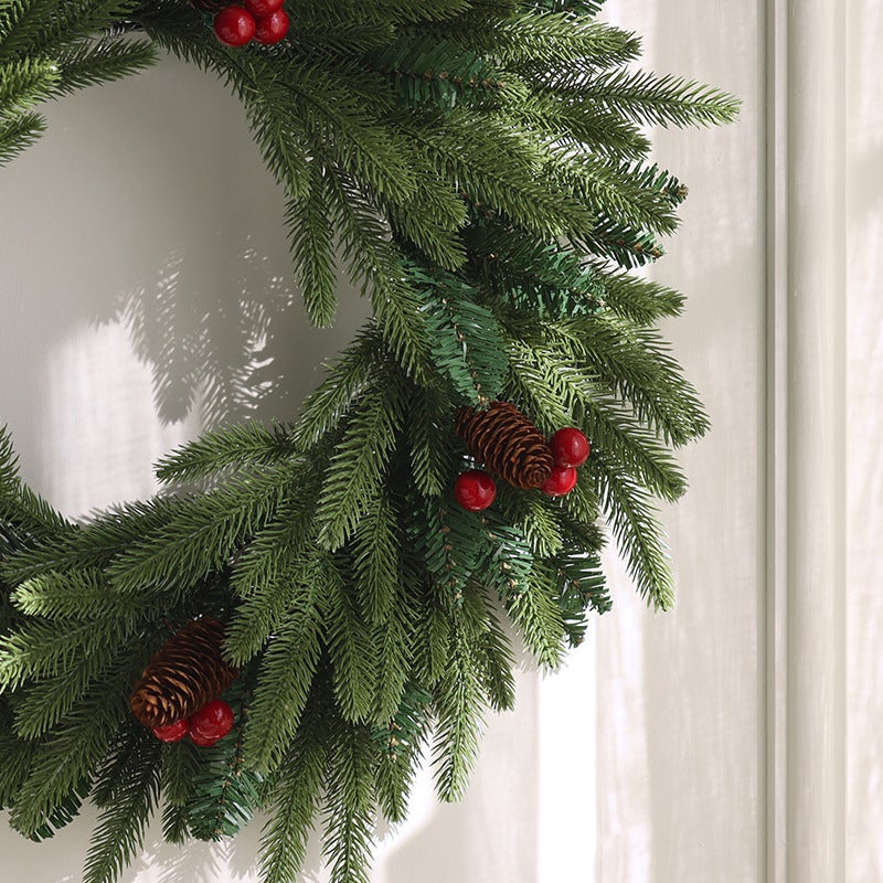 New Christmas Wreath Pendant Wall Hanging Pe Wreath El Shopping Mall Scene Layout Props Christmas Decorations - Image 4