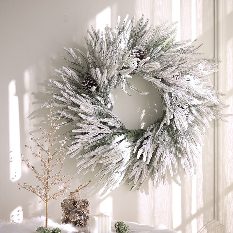 New Christmas Wreath Pendant Wall Hanging Pe Wreath El Shopping Mall Scene Layout Props Christmas Decorations - Image 3