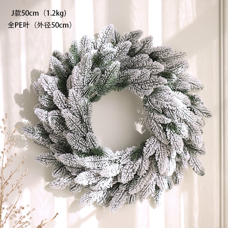 New Christmas Wreath Pendant Wall Hanging Pe Wreath El Shopping Mall Scene Layout Props Christmas Decorations - Image 1