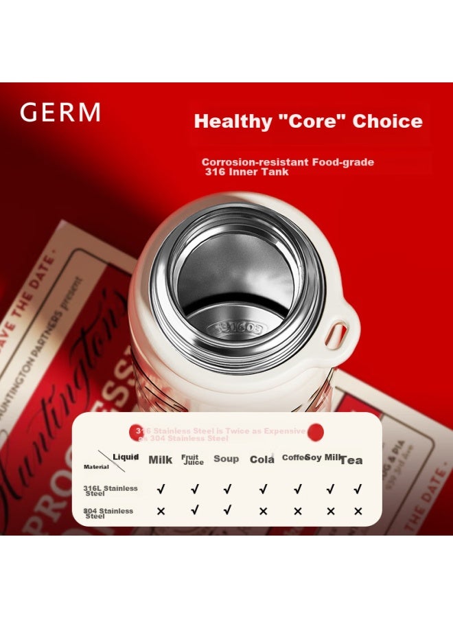 Germ Panzhanle Coca-cola Insulated Cup, Sports Water Bottle For Men And Women, Student Car Cup, 580ml, Morgan White - Image 4